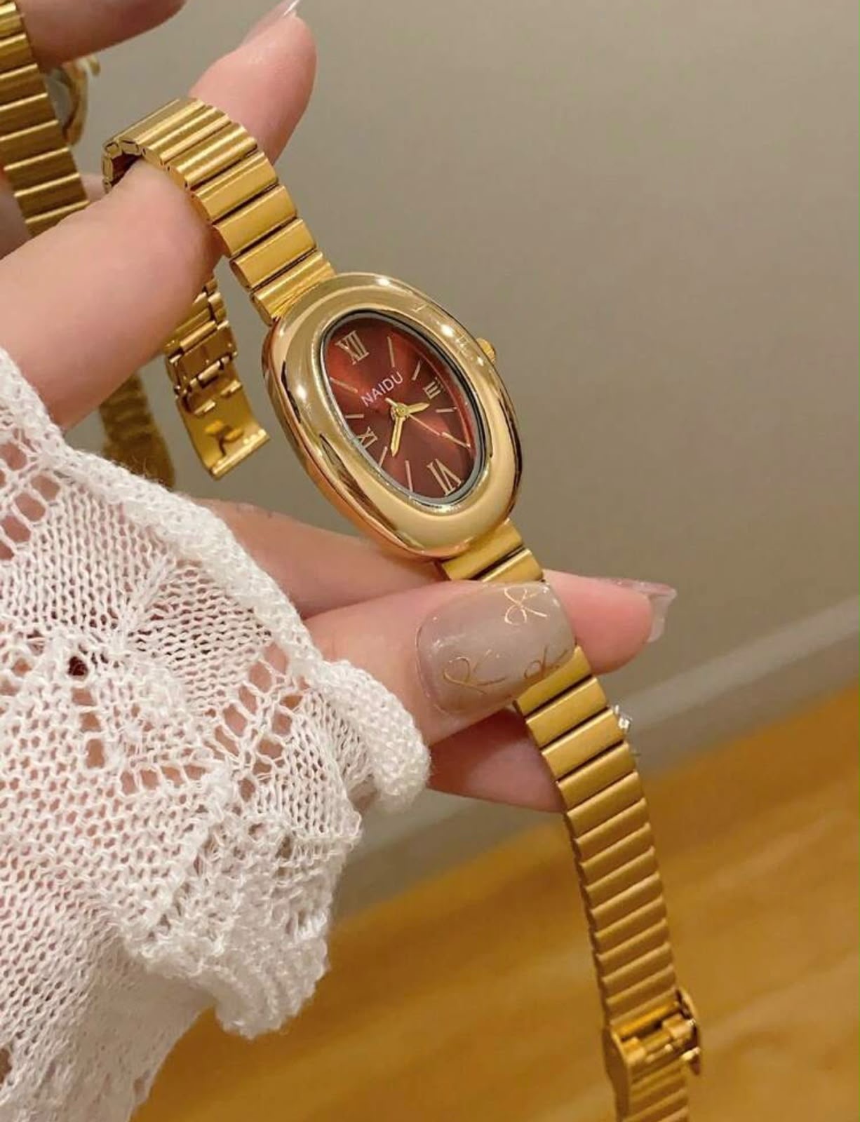 Reloj Dorado cuarzo Red acero inoxidable
